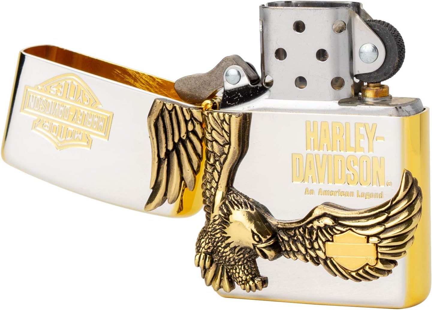 Zippo HDP-17 Harley Davidson Lighter Japan Limited Edition Silver x Gold