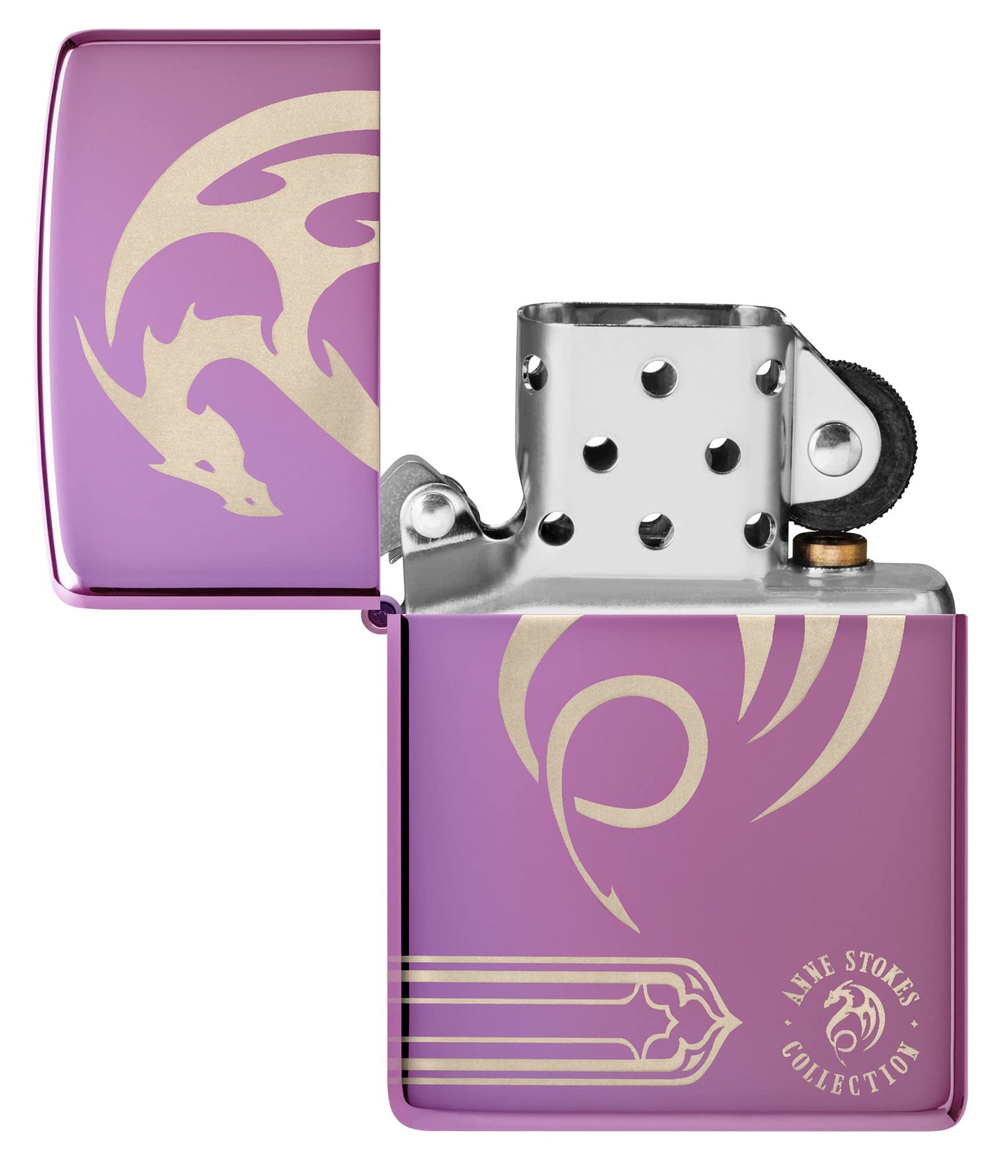 Zippo Armor High Polish Green Elegant Dragon Pocket Lighter, One Size