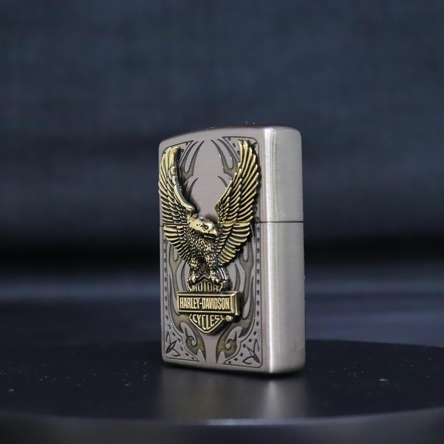Zippo Harley Davidson Japan Limited Oxidized Brass Big Eagle Metal HDP-73