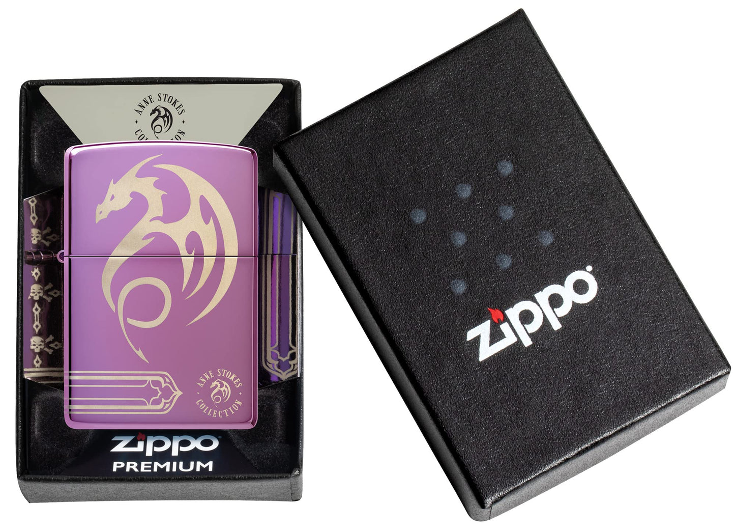 Zippo Armor High Polish Green Elegant Dragon Pocket Lighter, One Size