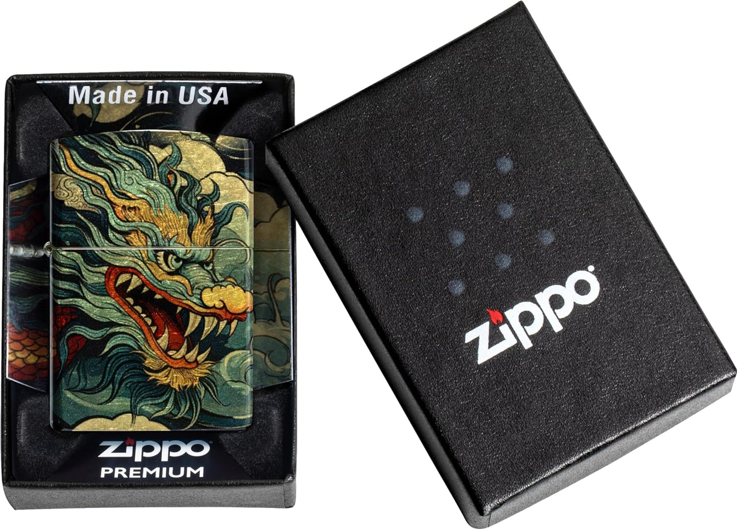 Zippo Dragon Fusion Design 540 Tumbled Brass Pocket Lighter