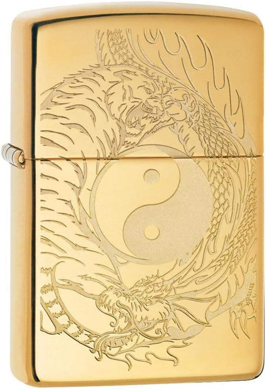 Zippo Tiger and Dragon Design Pocket Lighter, One Size