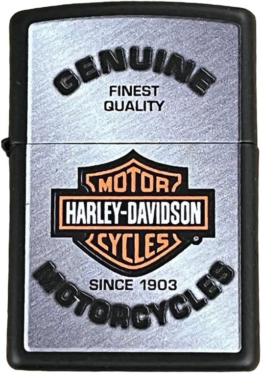 Custom Personalized Harley-Davidson Bar & Shield, Satin Chrome Windproof Lighter Free Engraving #49840 - Christmas, Halloween & Valentines Day Gift