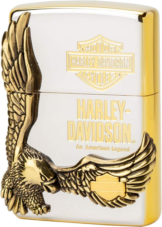 Zippo HDP-17 Harley Davidson Lighter Japan Limited Edition Silver x Gold