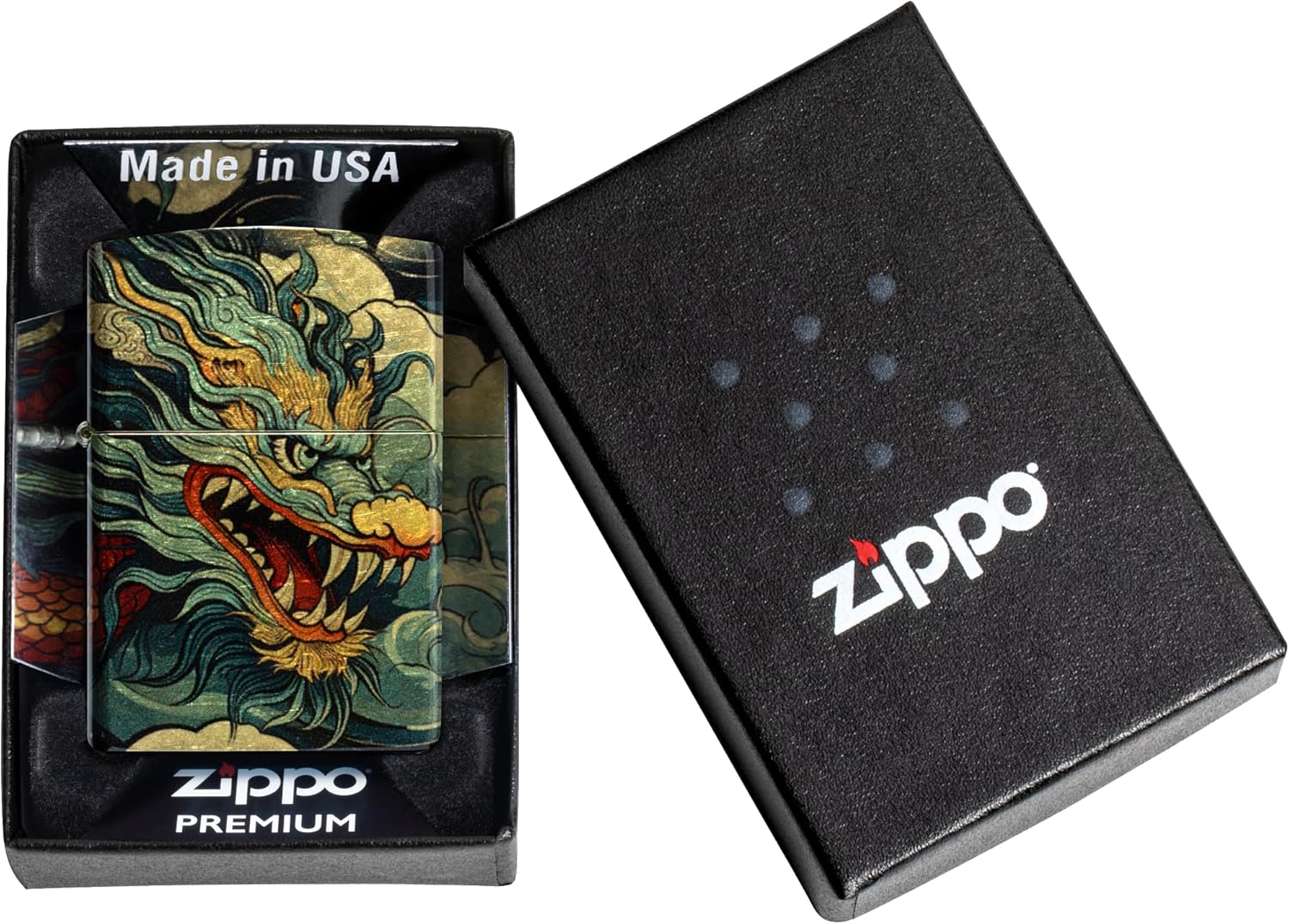 Zippo Dragon Fusion Design 540 Tumbled Brass Pocket Lighter