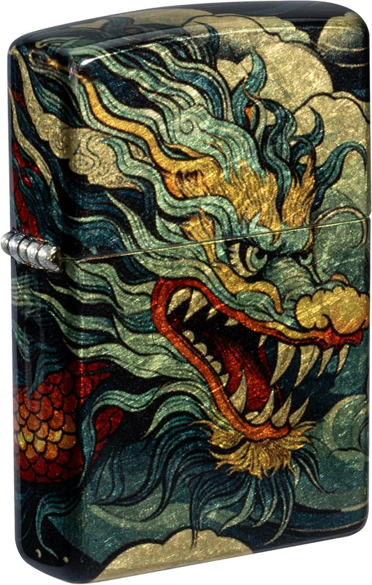 Zippo Dragon Fusion Design 540 Tumbled Brass Pocket Lighter